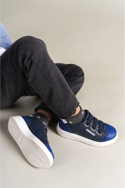 1007 - Montana Çocuk Ayakkabı Mavi Lacivert