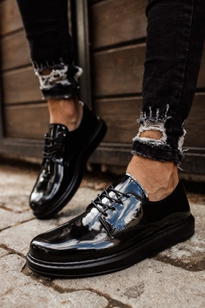 CH003 - RST Pelle Verniciata Classica Erkek Ayakkabı SIYAH