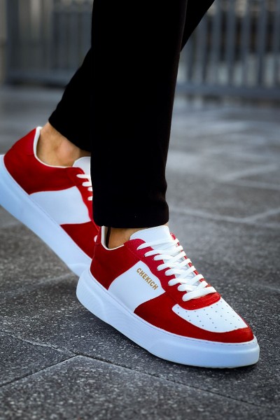 CH087 - CBT Kenton Erkek Ayakkabı KIRMIZI / BEYAZ