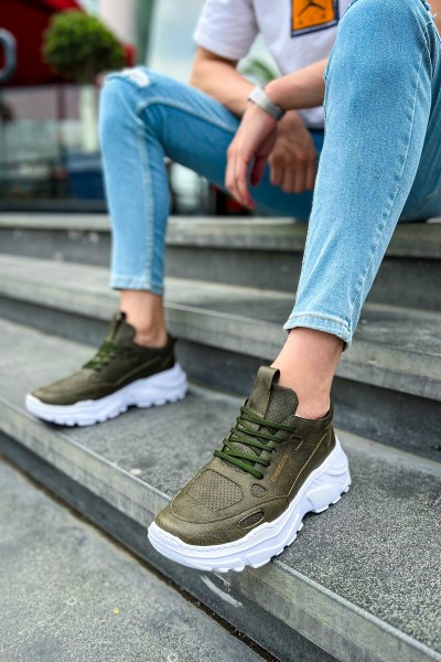 CH089 - CBT Low Top Lace Up Erkek Ayakkabı HAKI