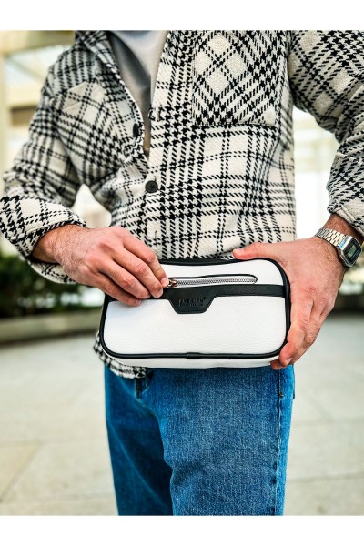 CH101 - Poani Tablet Erkek Çanta BEYAZ/SIYAH