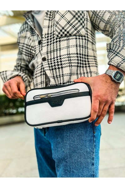 CH101 - Poani Tablet Erkek Çanta BEYAZ/SIYAH