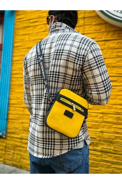 CH102 - Stealht Kare Erkek Çanta SIYAH - SARI