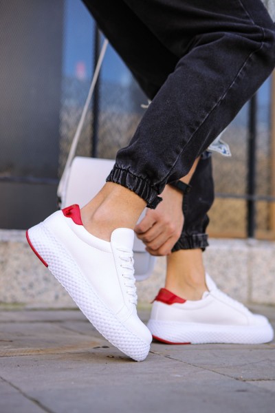 CH107 - CBT Felibord Erkek Ayakkabı BEYAZ/KIRMIZI