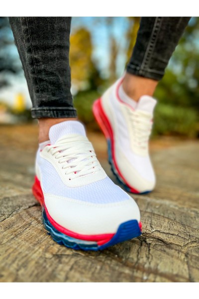 CH181 - RRT İpekyol  Erkek Ayakkabı BEYAZ / KIRMIZI