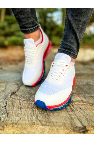 CH181 - RRT İpekyol  Erkek Ayakkabı BEYAZ / KIRMIZI