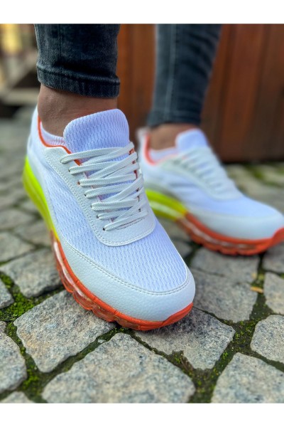 CH181 - RRT İpekyol  Erkek Ayakkabı BEYAZ - TURUNCU