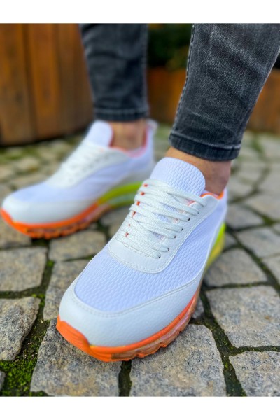 CH181 - RRT İpekyol  Erkek Ayakkabı BEYAZ - TURUNCU