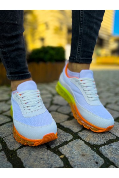 CH181 - RRT İpekyol  Erkek Ayakkabı BEYAZ - TURUNCU