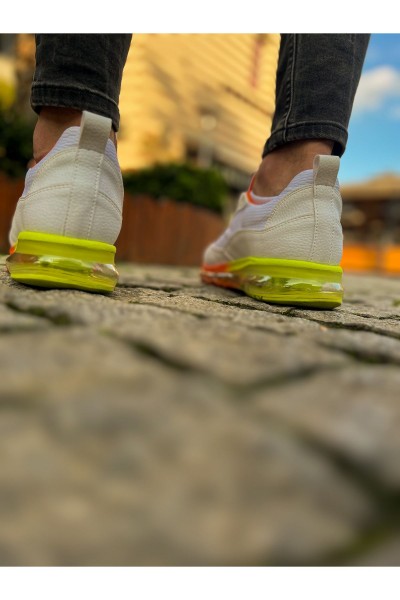 CH181 - RRT İpekyol  Erkek Ayakkabı BEYAZ - TURUNCU