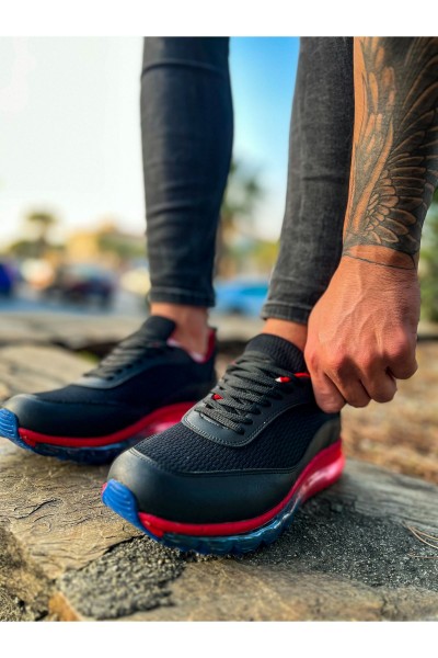 CH181 - RRT İpekyol  Erkek Ayakkabı SIYAH - KIRMIZI