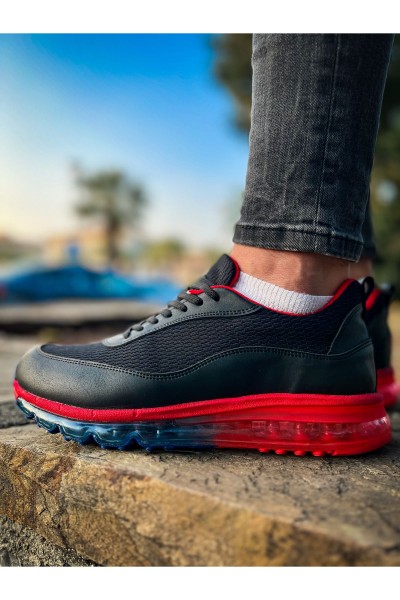 CH181 - RRT İpekyol  Erkek Ayakkabı SIYAH - KIRMIZI