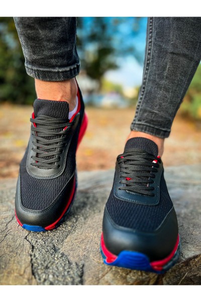 CH181 - RRT İpekyol  Erkek Ayakkabı SIYAH - KIRMIZI