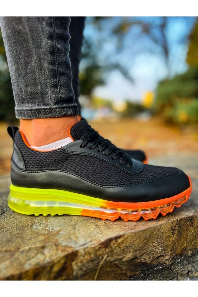 CH181 - RRT İpekyol  Erkek Ayakkabı SIYAH - TURUNCU