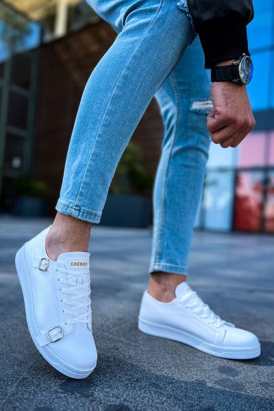 CH191 - CBT Side Buckle Erkek Ayakkabı BEYAZ