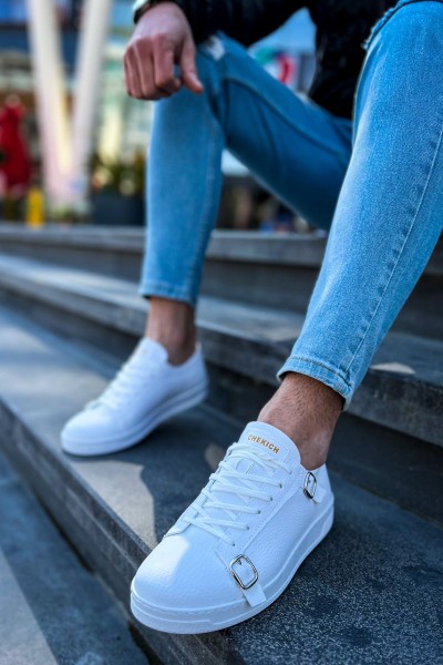 CH191 - CBT Side Buckle Erkek Ayakkabı BEYAZ