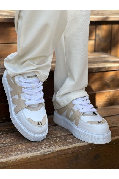 CH2407 - CBT Star-X Erkek Spor Ayakkabı BEYAZ / BEJ