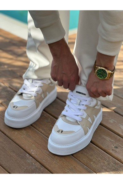 CH2407 - CBT Star-X Erkek Spor Ayakkabı BEYAZ / BEJ