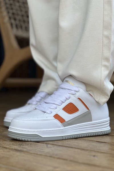 CH2410 - CBT Avax  Erkek Spor Ayakkabı Beyaz/Turuncu