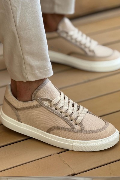 CH2505 - Keten Erkek Ayakkabı BEJ/BEJ