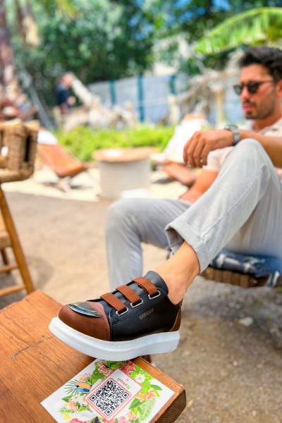 CH251 - GBT Mirror Furry Erkek Ayakkabı SIYAH/TABA