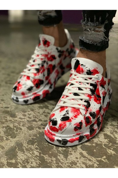 CH254 - CBT Pittura Erkek Ayakkabı 409 KIRMIZI / SIYAH