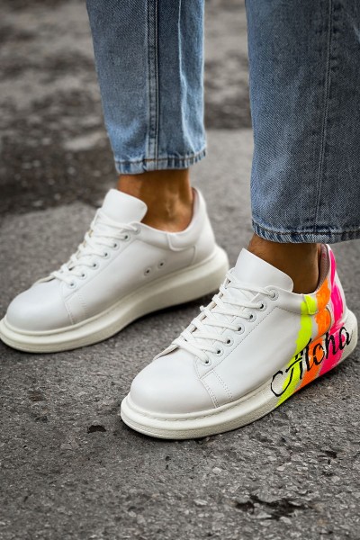 CH254 - CBT Pittura Erkek Ayakkabı 501 ALOHA SARI PEMBE BEYAZ