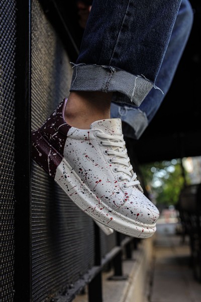 CH254 - CBT Pittura Erkek Ayakkabı 517 KIRMIZI / SIYAH / KOYU MOR SPLUSH