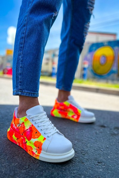 CH254 - CBT Pittura Erkek Ayakkabı 535 NEON TURUNCU / SIYAH YAĞMUR