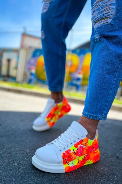 CH254 - CBT Pittura Erkek Ayakkabı 535 NEON TURUNCU / SIYAH YAĞMUR