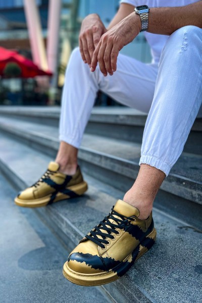 CH254 - CST Pittura Erkek Ayakkabı 549 GOLD SIYAH X CH254 - CST Pittura Erkek Ayakkabı 549 GOLD SIYAH X