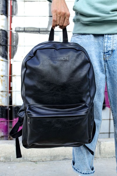 CNT006 - Cilt Deri Erkek Sırt Çantası SIYAH