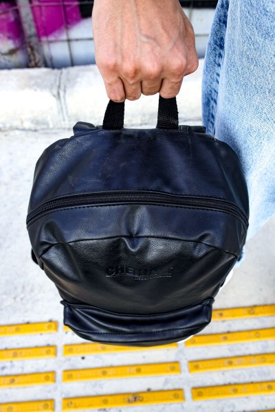 CNT006 - Cilt Deri Erkek Sırt Çantası SIYAH