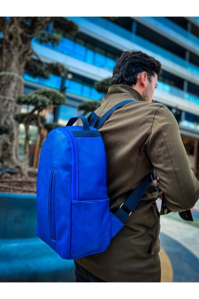 CNT104 - Cilt Erkek Sırt Çantası MAVI